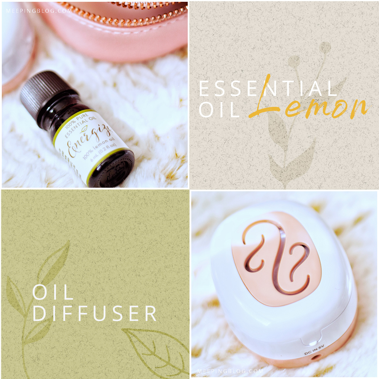 Laura Ashley Portable Essential Oil Diffuser Details